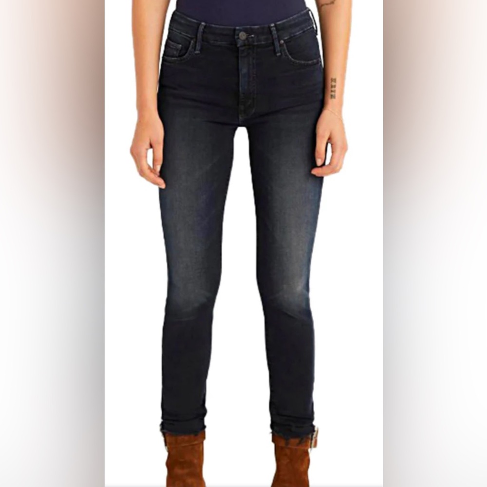 Mother High Waisted Looker Ankle Fray  Jeans Size 26